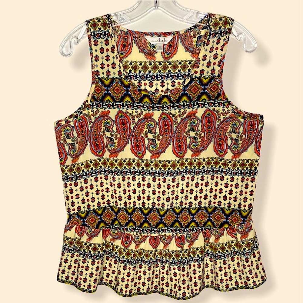 Charming Charlie boho top peplum style Sz.M